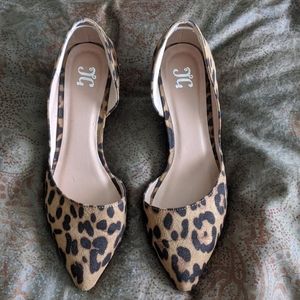 JG Leopard Wedge Shoes size 9